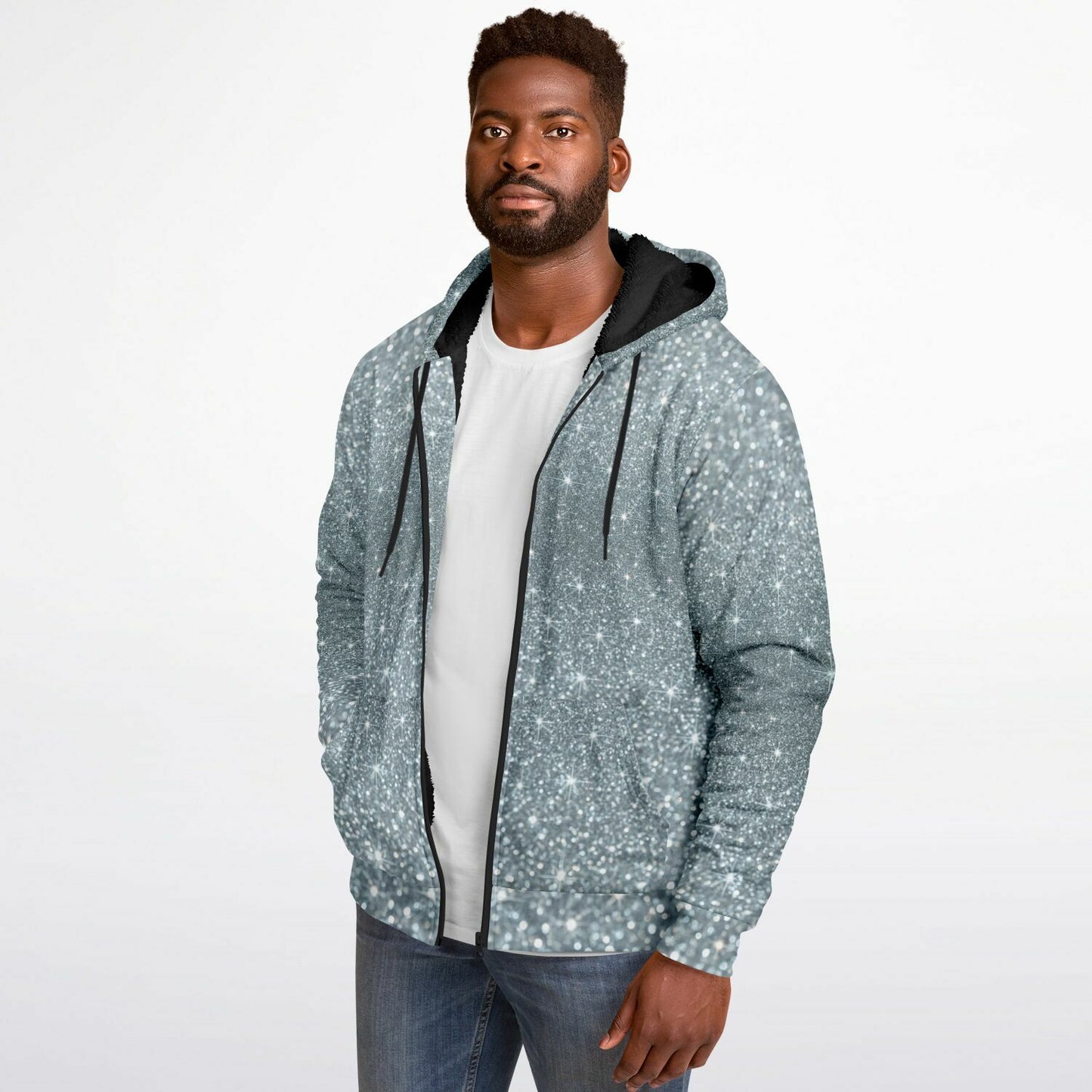 Microfleece Ziphoodie - AOP Platinum