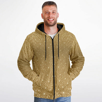 Microfleece Ziphoodie - AOP Gold