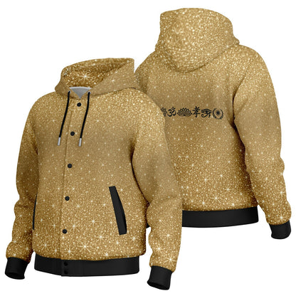 Hoodie Jacket AOP Gold