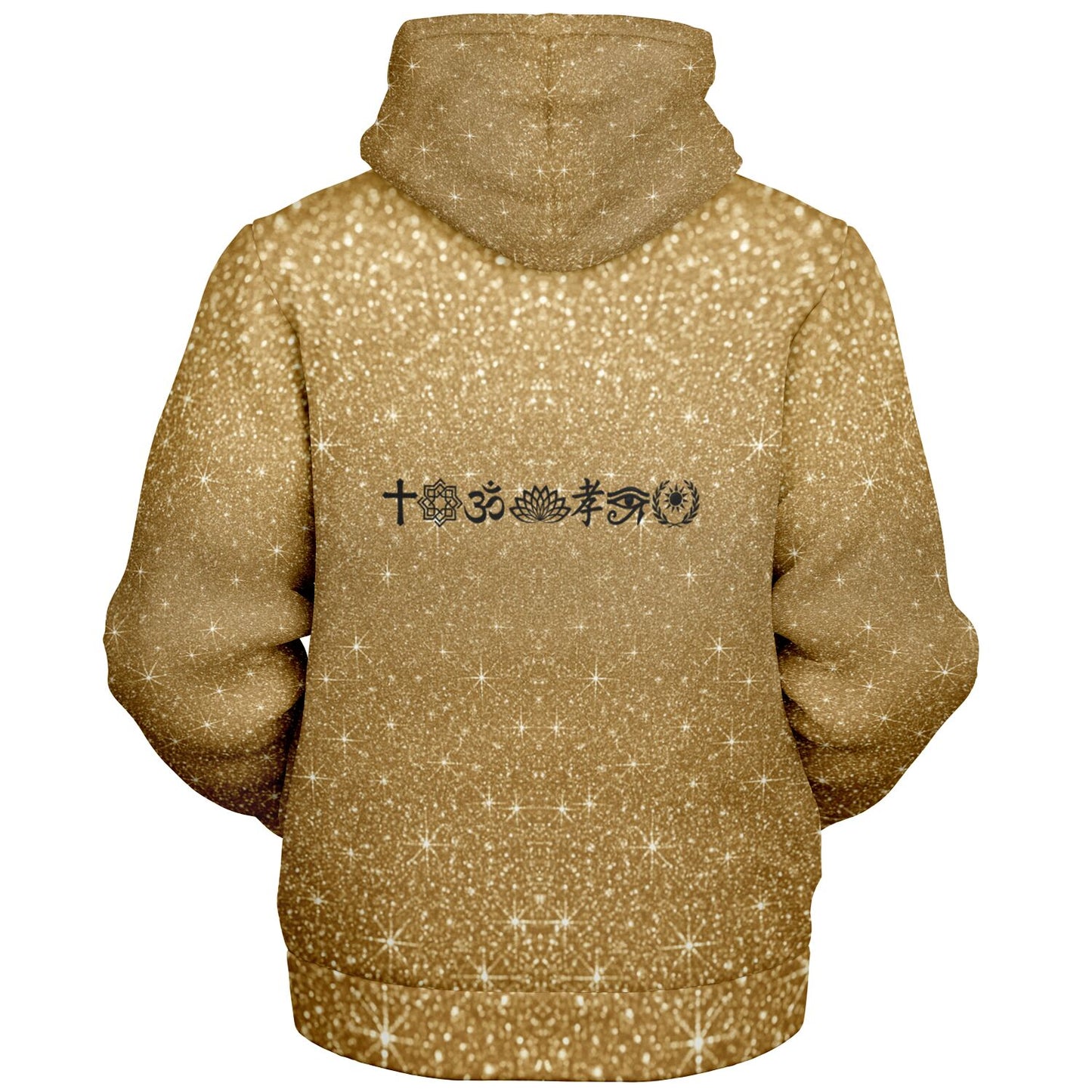 Microfleece Ziphoodie - AOP Gold