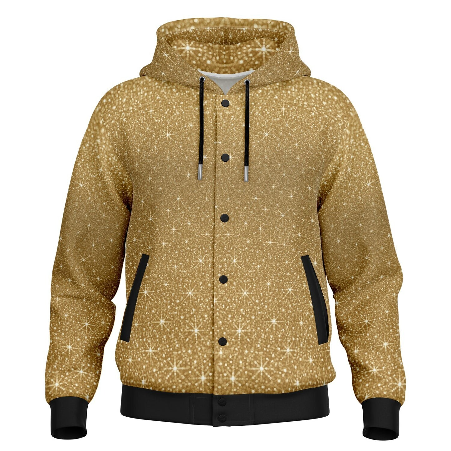 Hoodie Jacket AOP Gold