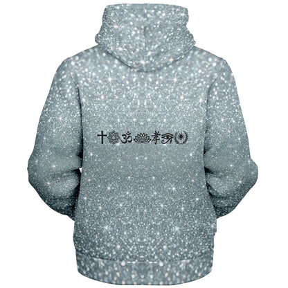Microfleece Ziphoodie - AOP Platinum