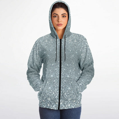 Microfleece Ziphoodie - AOP Platinum