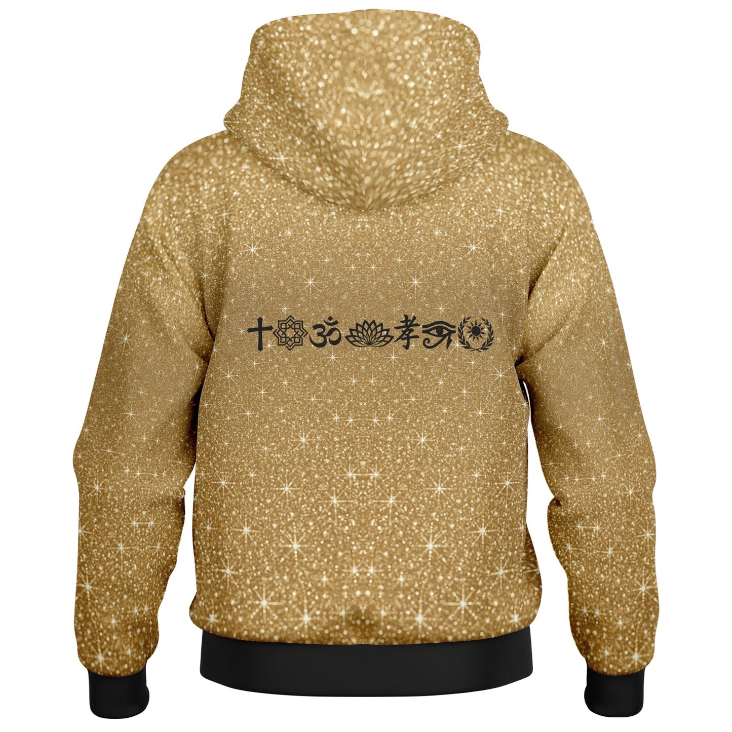 Hoodie Jacket AOP Gold