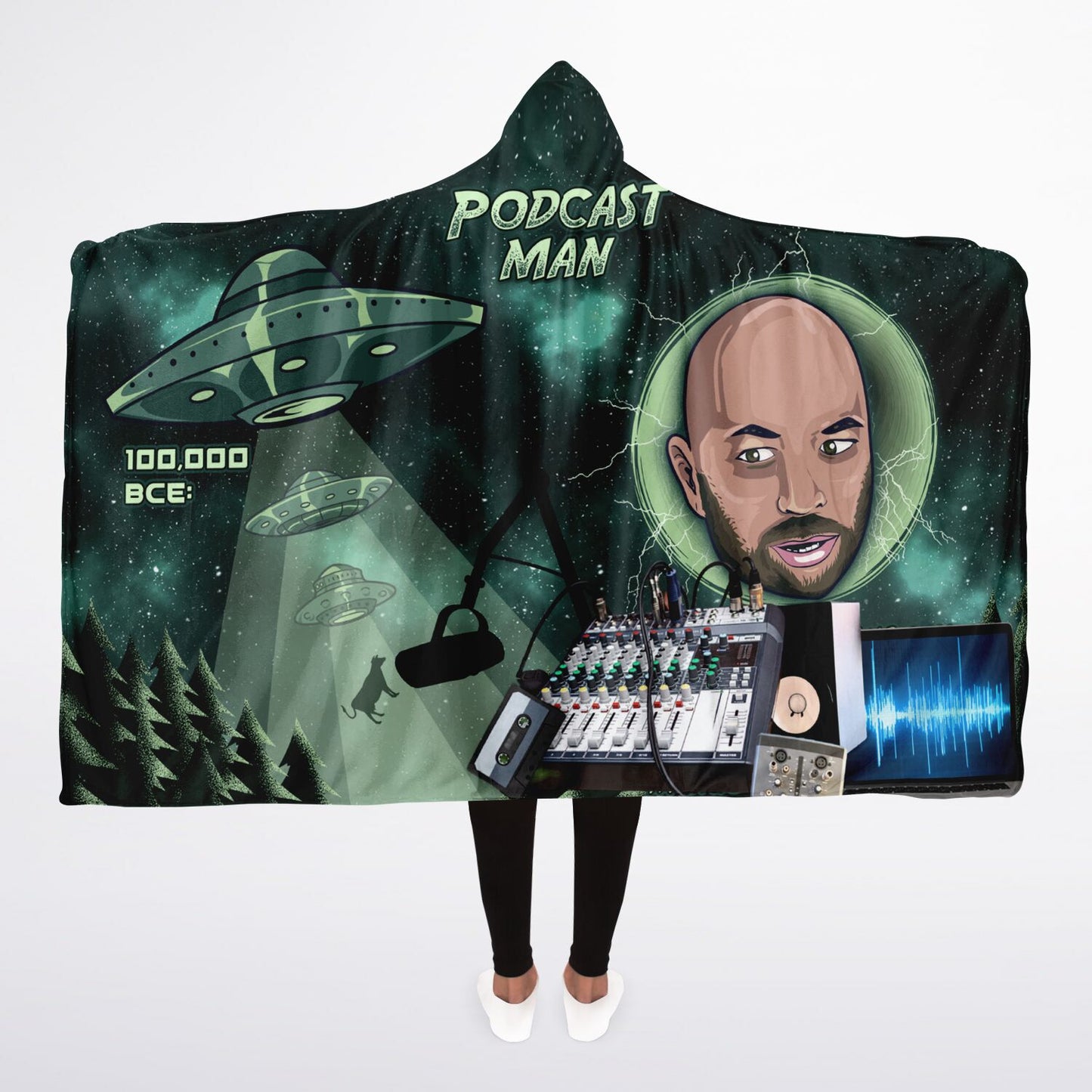 Podcast Man Sherpa Blanket