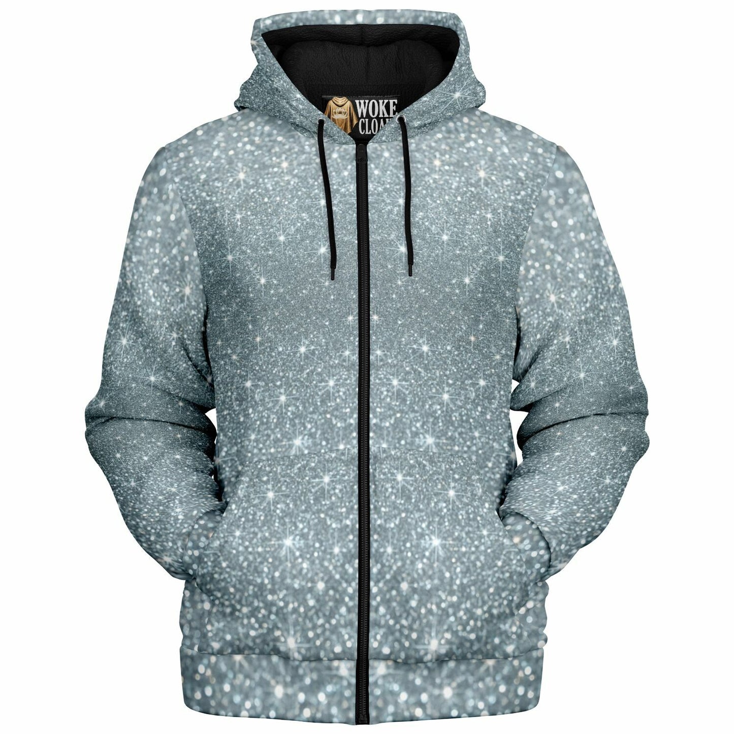 Microfleece Ziphoodie - AOP Platinum