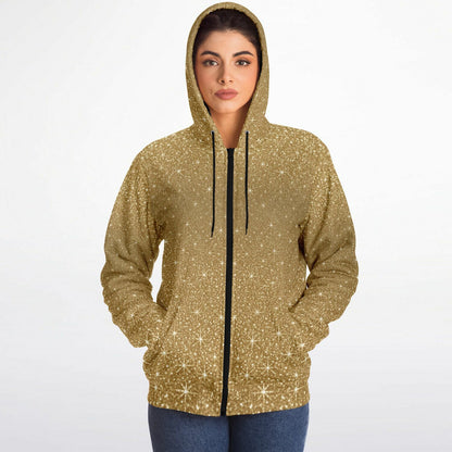Microfleece Ziphoodie - AOP Gold