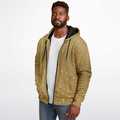 Microfleece Ziphoodie - AOP Gold