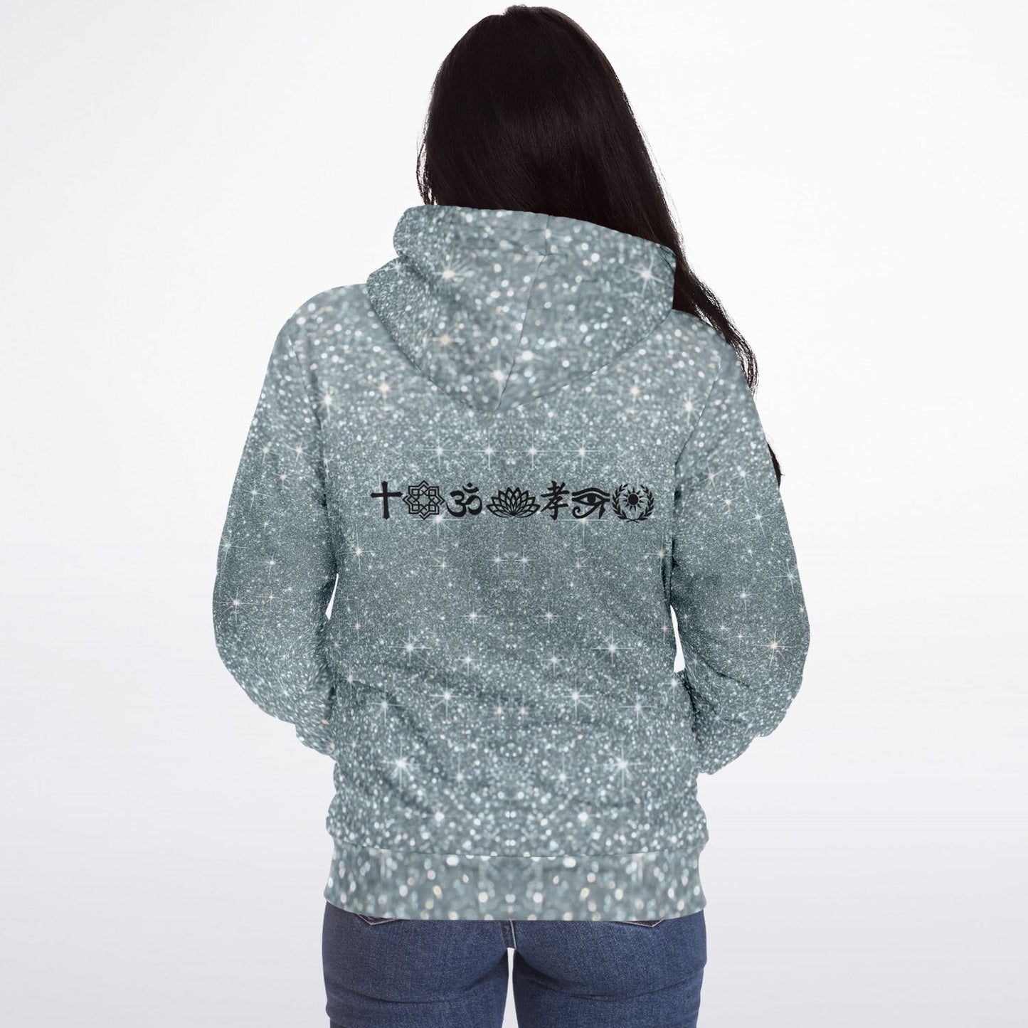 Microfleece Ziphoodie - AOP Platinum