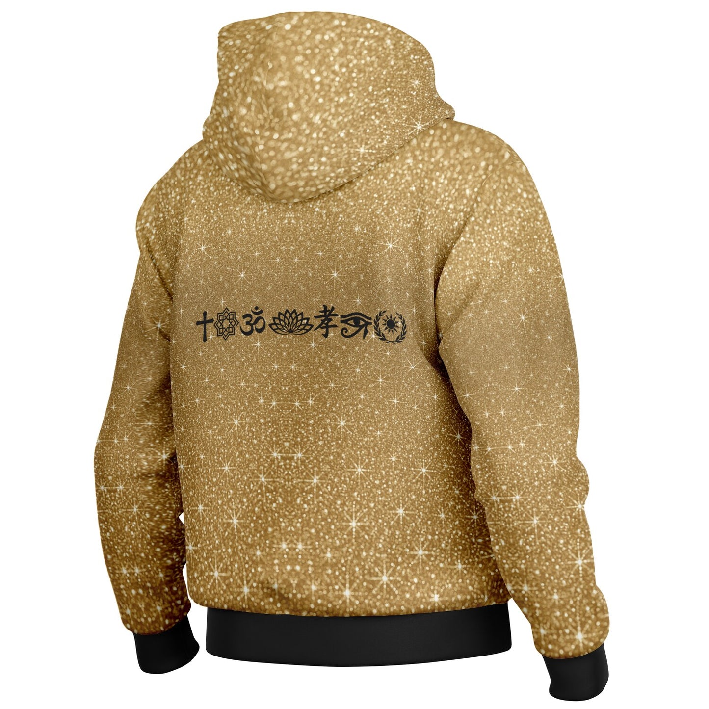 Hoodie Jacket AOP Gold