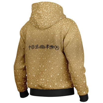 Hoodie Jacket AOP Gold