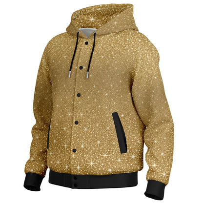 Hoodie Jacket AOP Gold