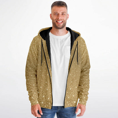 Microfleece Ziphoodie - AOP Gold