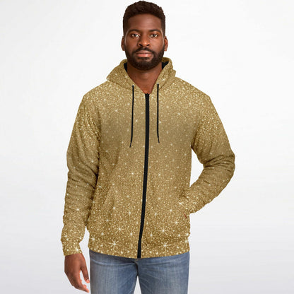 Microfleece Ziphoodie - AOP Gold