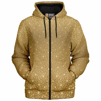 Microfleece Ziphoodie - AOP Gold